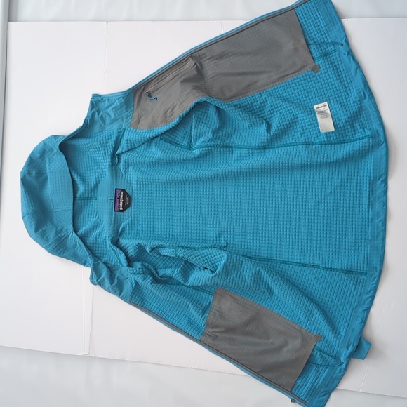 Patagonia R1 TechFace Hoody Blue size Large NICE - Picture 6 of 12